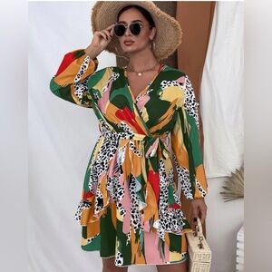 SHEIN Multi-Print Dress Size 14 (1XL)